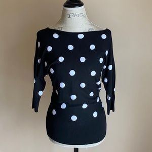 White House Black Market Polka Dotted Top